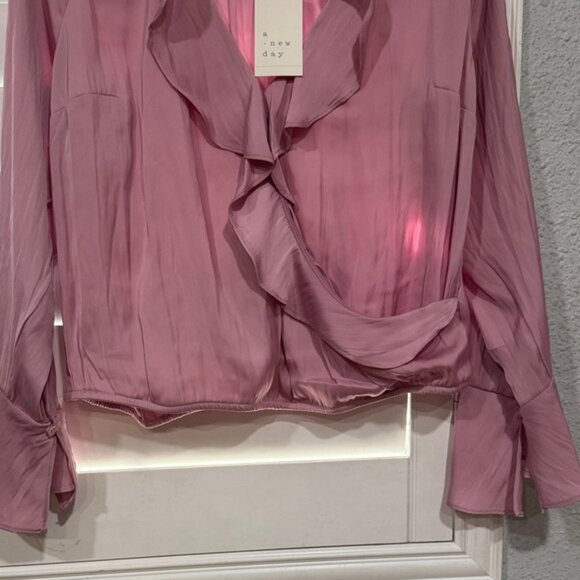 a new day Pink Ruffled Blouse - Picture 5 of 7